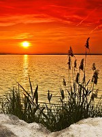 Флізелінові фото шпалери вид на море 184x254 см Захід сонця (11621V4A)+клей - вид 1 мініатюра