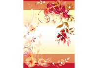 Над кроватью флизелиновые фотообои в спальню 206x275 см Цветочный мотив на светлом фоне (1162VEA)+клей - вид 1 миниатюра