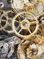 Флизелиновые фото обои искусство 206x275 см Механизм (11648VEA)+клей