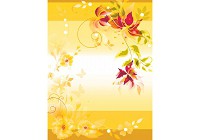 Дизайн зала флизелиновые фотообои 206x275 см Желтый цветочный мотив (1164VEA)+клей - вид 1 миниатюра