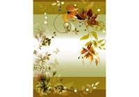 Флізелінові фотошпалери на стіну фото для залу 184x254 см Зелений квітковий мотив (1165V4A)+клей - вид 1 мініатюра