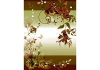 Спальня флизелиновые фотообои 206x275 см Коричневый цветочный мотив (1166VEA)+клей - вид 1 миниатюра