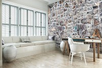 Флизелиновые фото обои каменная стена 368x254 см (11676V8)+клей