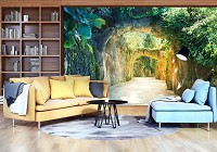 Флизелиновые 3Д фотообои на стену 416x254 см Аллея (11679VEXXXL)+клей