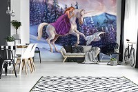Флизелиновые фотообои 312x219 см Принцесса на единороге (11682VEXXL)+клей