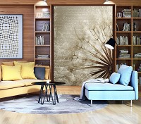 Флизелиновые 3д фото обои красивые цветы 206x275 см Одуванчик (11683VEA)+клей