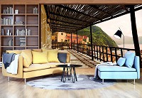 Флизелиновые фотообои город в коридор 368x254 см Вид на остров (11698V8)+клей - вид 5 миниатюра