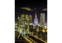 Флизелиновые 3D фотообои для прихожей 184x254 см Городской горизонт Варшавы (1169V4A)+клей - вид 1 миниатюра