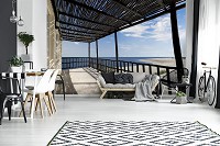 Флизелиновые 3D фотообои фото природы 312x219 см Вид на пляж (11701VEXXL)+клей