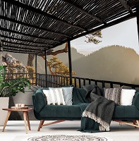 Арт флизелиновые фотообои 3д 368x254 см Терраса (11705V8)+клей