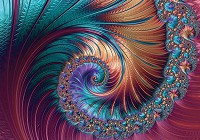 Флизелиновые фотообои 368x254 см Закрученная разноцветная абстракция (11706V8) +клей - вид 1 миниатюра