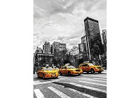 Флизелиновые 3D фотообои в интерьере 184x254 см Желтые такси в городе Нью-Йорк (1171V4A)+клей - вид 1 миниатюра