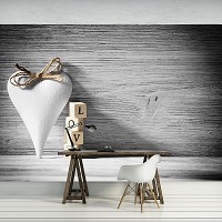 Флизелиновые 3d фото обои текстура дерево 368x254 см Любовь (11723V8)+клей