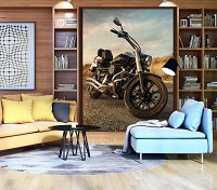 Флизелиновые 3d фотообои дорога 206x275 см Мотоцикл (11727VEA)+клей - вид 5 миниатюра