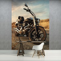 Флизелиновые 3d фотообои дорога 206x275 см Мотоцикл (11727VEA)+клей - вид 6 миниатюра