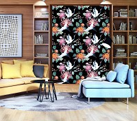 Флизелиновые современные фотообои на стену 206x275 см Журавли (11730VEA)+клей