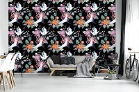 Флизелиновые фото обои весенние цветы 368x254 см Журавли (11730V8)+клей - вид 5 миниатюра