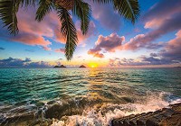 Флизелиновые 3d фотообои морские 312x219 см закат (11748VEXXL)+клей - вид 1 миниатюра