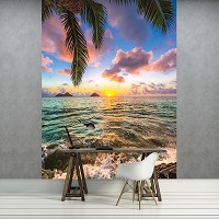 Флизелиновые фотообои 3d море 206x275 см пляж (11748VEA)+клей