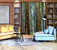 Флизелиновые фотообои с природой 184x254 см лес (11751V4A)+клей