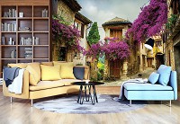 Флизелиновые 3D фото обои с изображением города 312х219 см Тихая улочка в Италии (11755VEXXL)+клей