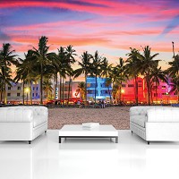 Флизелиновые фото обои Пляж под пальмами (11756V)+клей