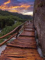 Флизелиновые 3д фото обои природа 206x275 см Мост через пропасть (11765VEA)+клей - вид 1 миниатюра