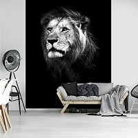 Флизелиновые фото обои с животными 184x254 см Лев (11768V4A)+клей