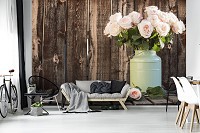 Фотообои флизелиновые 3D 254x184 см Розы в вазе (11796V4)+клей