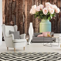 Фотообои флизелиновые 3D 368x254 см Розы в вазе (11796V8)+клей