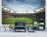 Флизелиновые 3D фотообои в детскую комнату для мальчика 368x254 см Стадион (11798V8)+клей - вид 7 миниатюра