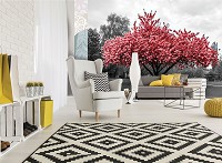 Фотошпалери 3Д флізелінові 254x184 см Червоне дерево (11801V4)+клей