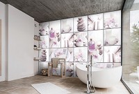 Флізелінові фотошпалери 416x290 см Колаж СПА в світло-рожевих тонах (11827VEXXXXL) +клей