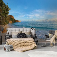 Лето природа море флизелиновые фотообои 416x254 см 3Д Пейзаж Пляж Песок (11849VEXXXL) +клей