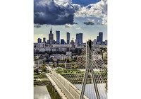 Флізелінові фотошпалери 206x275 см 3D Велике світле місто Варшава (1184VEA)+клей - вид 1 мініатюра