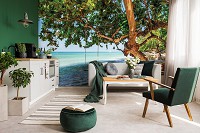 Фотообои флизелиновые 254x184 см 3D Качели и море (11850V4)+клей