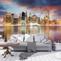 Флизелиновые фотообои 368x280 см Сверкающий город Нью-Йорк (11854V10) +клей
