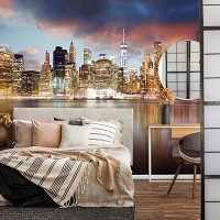 Фото шпалери 368х254 см Блискучий місто Нью-Йорк 11854P8+клей