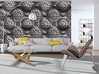 3d флизелиновые фотообои 368x254 см Абстракция шары (11857V8) +клей