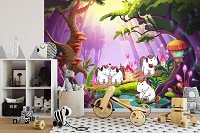 Флізелінові фотошпалери для дитячої дівчинки 520x318 см Однороги у казковому лісі (11881VEXXXXXL) +клей