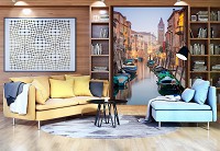 Флизелиновые 3д фотообои старый город 184x254 см Венеция (11891V4A)+клей