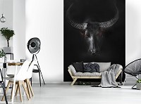 Флизелиновые фотообои 3д с животными 206x275 см Бык (11897VEA)+клей