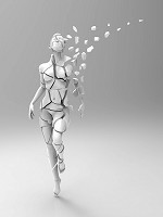 Флизелиновые фото обои абстракция на стену 206x275 см 3Д Сломанная скульптура женщины (11899VEA)+клей - вид 1 миниатюра