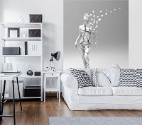 Флизелиновые фото обои абстракция на стену 206x275 см 3Д Сломанная скульптура женщины (11899VEA)+клей