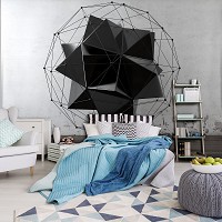 Фотообои флизелиновые 312x219 см Геометрия 3D черный многогранник (11903VEXXL)+клей - вид 6 миниатюра