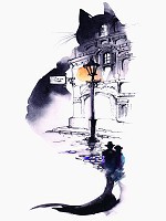 Флизелиновые фото обои 184x254 см Искусство - Кошка (11921V4A)+клей - вид 1 миниатюра