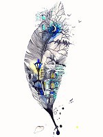 Флизелиновые фотообои город в интерьере кухни 184x254 см Городская ручка (11925V4A)+клей - вид 1 миниатюра