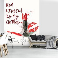 Флизелиновые фото обои абстракция 184x254 см Макияж с красной помадой (11930V4A)+клей - вид 1 миниатюра