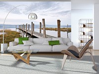 Красиві флізелінові фотошпалери з природою 520x318 см 3D Ландшафт Озеро Пірс (12013VEXXXXXL) +клей