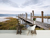 Флизелиновые фотообои в интерьере 460x300 см 3D Ландшафт Озеро Пирс (12013V12) +клей